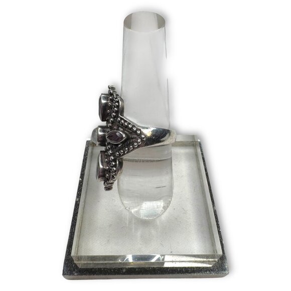 SLG Silvogue Sterling Silver Moonstone Labradorite Ring Size 7.5 - Picture 5 of 15